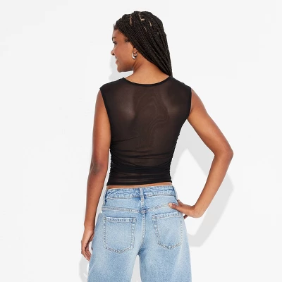 Women's Short Sleeve Boat Neck Mesh T-Shirt - Wild Fable™ - Image 2