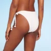 Women's Crochet Side-Tie Extra Cheeky Extra High Waist Bikini Bottom - Wild Fable™ Cream