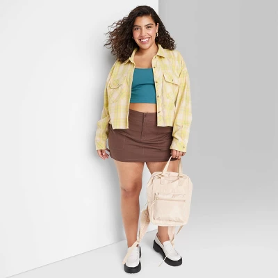 Women's Long Sleeve Cropped Button-Down Shirt - Wild Fable™ - Image 6