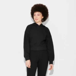 Women's Cropped Pullover Hooded Sweatshirt - Wild Fableā¢