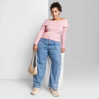 Women's Fitted Off The Shoulder Sweater Top - Wild Fable™ - Image 5