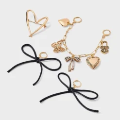 Hearts And Bows Shoe Charm Set - Wild Fable⢠Gold