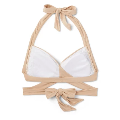 Women's Longline Wrap Front Bralette Bikini Top - Wild Fable™ Gold - Image 6