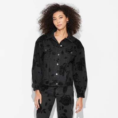 Women's Foundational Denim Oversized Trucker Jacket - Wild Fable™