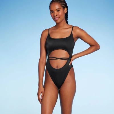 Women's Wrap Cut Out Extra Cheeky One Piece Swimsuit - Wild Fable™ - Image 2