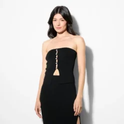 Women's Pearl Button Sweater Tube Top - Wild Fableā¢