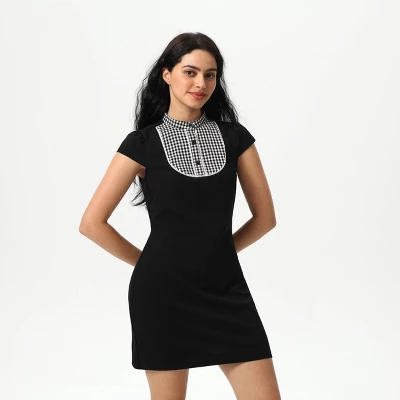 Women's Cap Sleeve Knit Mini Dress - Wild Fable™ Black - Image 4