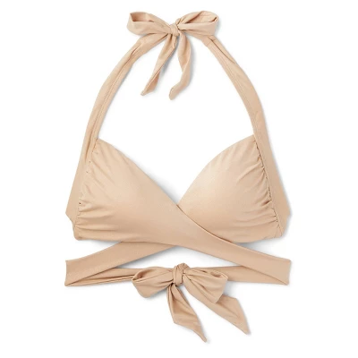 Women's Longline Wrap Front Bralette Bikini Top - Wild Fable™ Gold - Image 5