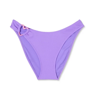 Women's Heart Detail Ultra High Leg Cheeky Bikini Bottom - Wild Fable™ Purple - Image 5