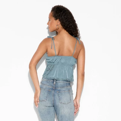 Women's Lace Trim Sweetheart Neck Tank Top - Wild Fable™ - Image 2