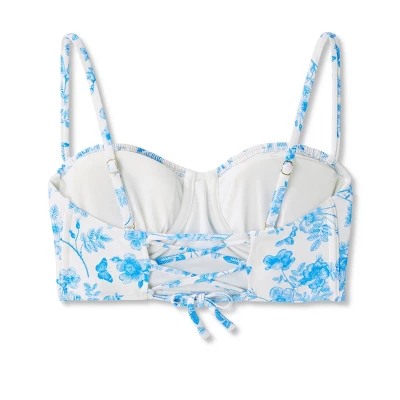 Women's Corset Longline Bikini Top - Wild Fable™ Cream - Image 6