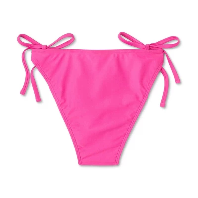 Women's V-Front Side-Tie High Leg Extra Cheeky Bikini Bottom - Wild Fable™ Magenta - Image 6