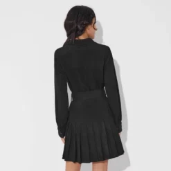 Women's Long Sleeve Suede Mini Shirtdress - Wild Fableā¢