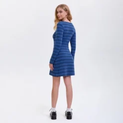Women's Long Sleeve Mini Dress - Wild Fable⢠Royal Blue Striped