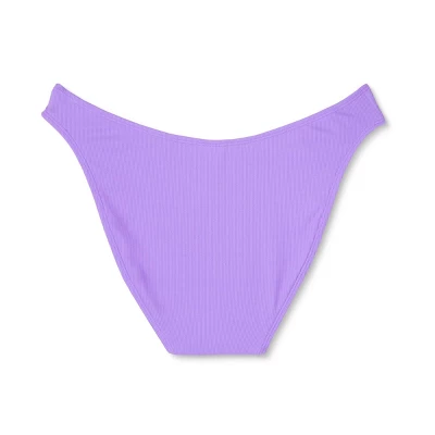 Women's Heart Detail Ultra High Leg Cheeky Bikini Bottom - Wild Fable™ Purple - Image 6