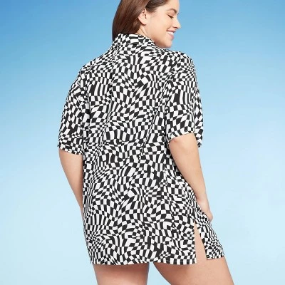 Women's Button-Up Cover Up Short Sleeve Shirtdress - Wild Fable™ - Image 3