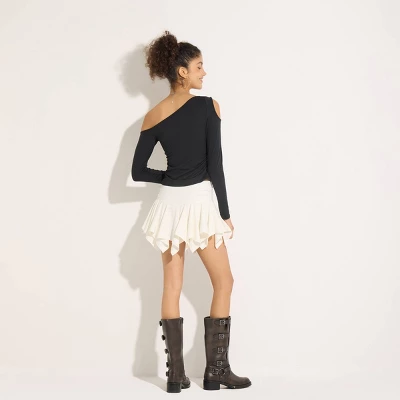 Women's One-Shoulder Long Sleeve Knit Top - Wild Fable™