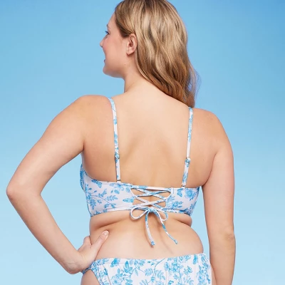 Women's Corset Longline Bikini Top - Wild Fable™ Cream - Image 4