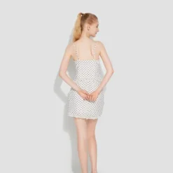 Women's Mesh Top - Wild Fable™ Off-White Polka Dots