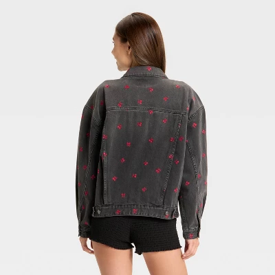 Women's Denim Oversized Trucker Jacket - Wild Fable™