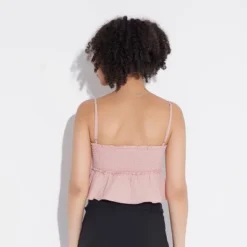 Women's Game Day Smocked Peplum Tank Top - Wild Fable™