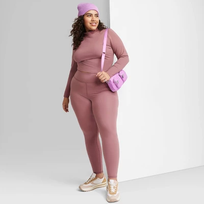 Women's High-Waisted Slim Fit Skinny Synthetic Leggings - Wild Fable™ - Image 4