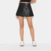 Women's High-Rise Faux Leather A-Line Skort - Wild Fable™