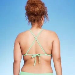 Women's Scoop Neck Crisscross Bralette Bikini Top - Wild Fableā¢