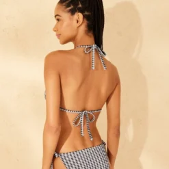 Women's Sparkle Gingham Texture Triangle Bikini Top - Wild Fableā¢