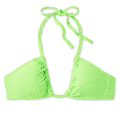 Women's Terry Textured U-Neck Multi-Way Bralette Bikini Top - Wild Fable™ Tropical Green - Image 10