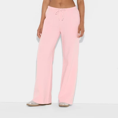 Women's Mid-Rise Wide Leg Sweatpants - Wild Fable™