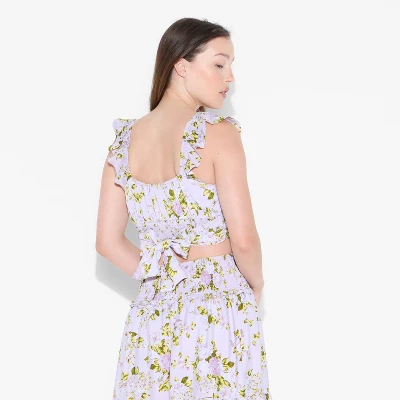 Women's Flutter Short Sleeve Scoopneck Micro Top - Wild Fable™ Mauve - Image 2