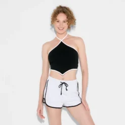 Women's Game Day Football Charm Halter Top - Wild Fable™