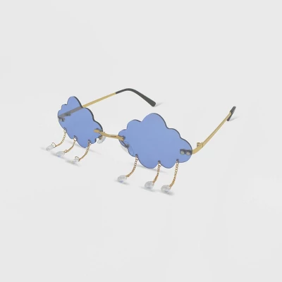 Women's Metal Cloud Flower Shaped Novelty Sunglasses - Wild Fable™ Blue