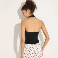 Women's Knit Tie-Front Halter Top - Wild Fable™