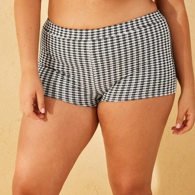 Women's Sparkle Gingham Texture High-Rise Shortie Swim Bottom - Wild Fable™ - Image 3