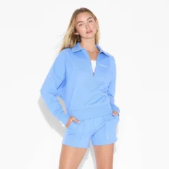 Women's Polo Collar Pullover Sweatshirt - Wild Fableā¢