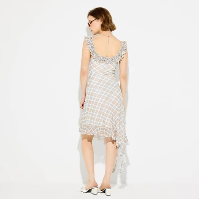 Women's Lace Midi Dress - Wild Fable™ White Plaid