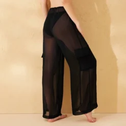 Women's Chiffon Swim Cover Up Cargo Pants - Wild Fable™