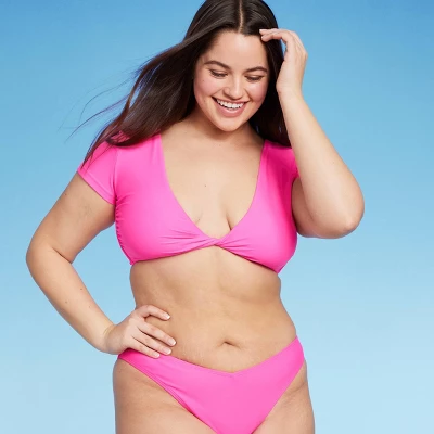 Women's Twist-Front Short Sleeve Bralette Bikini Top - Wild Fable™ - Image 8