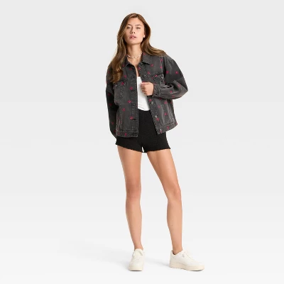 Women's Denim Oversized Trucker Jacket - Wild Fable™ - Image 2