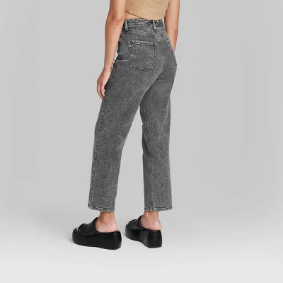 Women's Super-High Rise Straight Jeans - Wild Fable™ Black Wash - Image 2