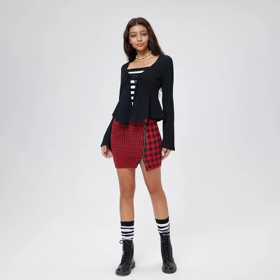 Women's V-Neck Knotted Long Sleeve Blouse - Wild Fable™ - Image 2