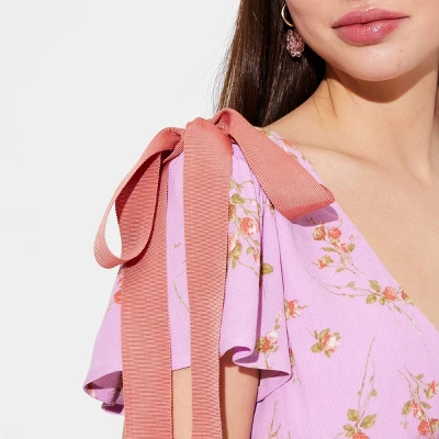 Women's Flutter Short Sleeve Mini A-Line Dress - Wild Fable™ - Image 3