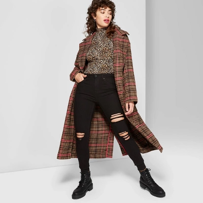 Women's Super-High Rise Distressed Skinny Jeans - Wild Fable™ Black - Image 6