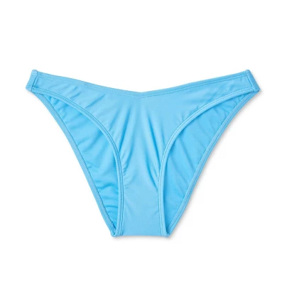 Women's V-Front High Leg Cheeky Bikini Bottom - Wild Fable™ Bright Blue - Image 4