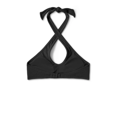 Women's Cross Front Pucker Textured Halter Bikini Top - Wild Fable™ - Image 6