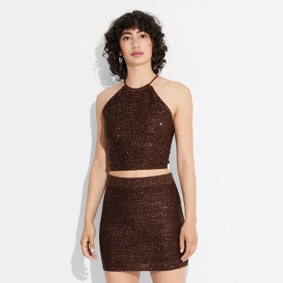 Women's Sequin Sweater Mini Skirt - Wild Fable™
