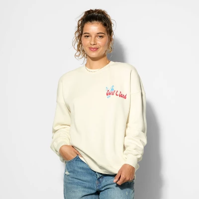 Women's Oversized Graphic Pullover Sweatshirt - Wild Fable™