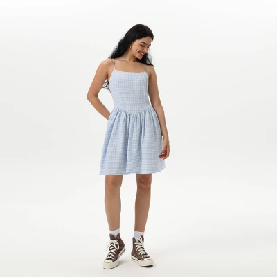 Women's Backless Mini Dress - Wild Fable™ Blue Gingham - Image 3